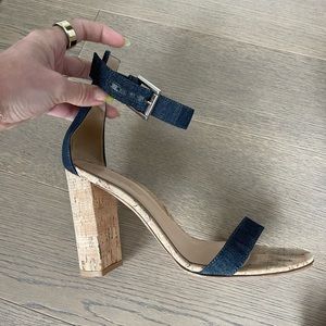 Gianvito Rossi Denim cork sandals